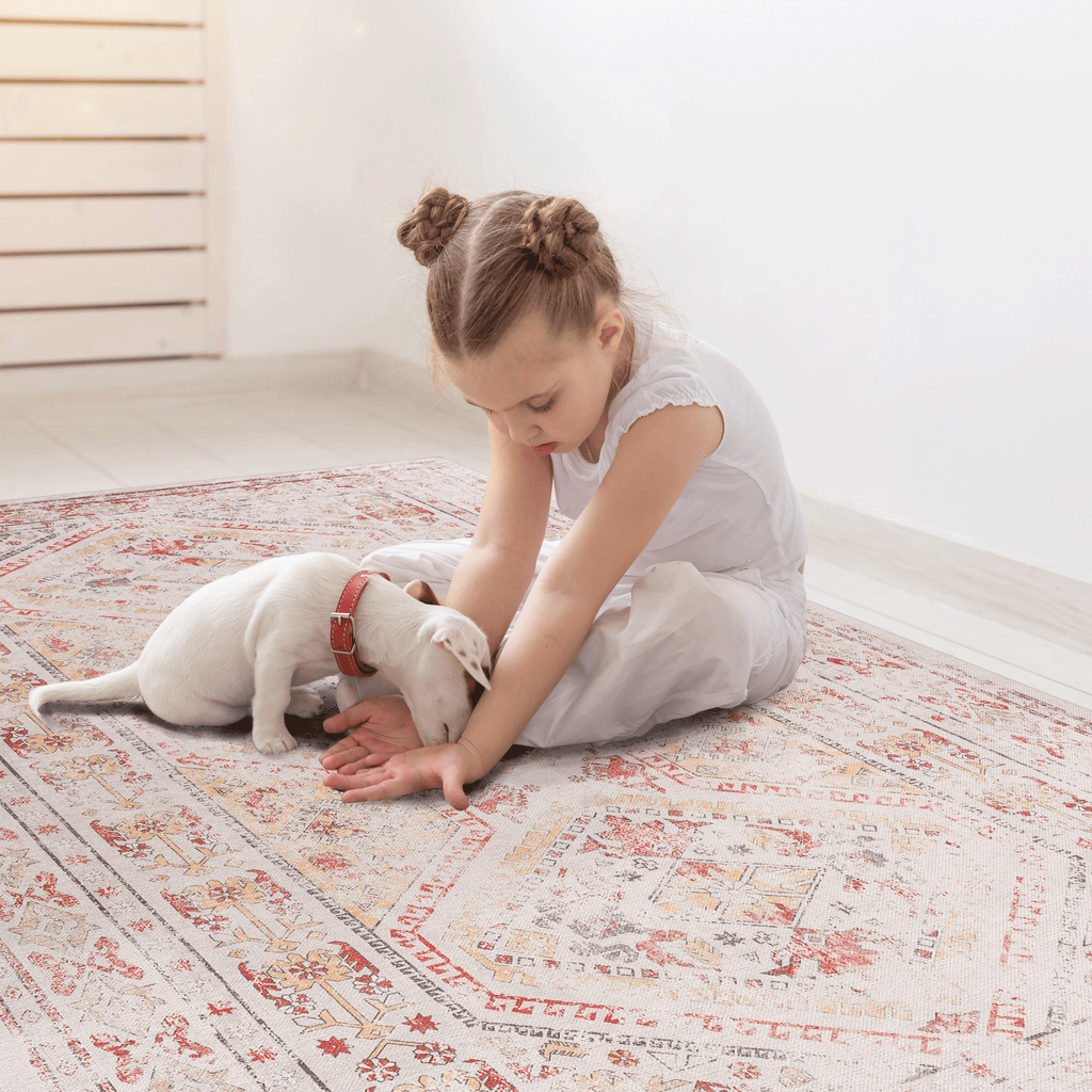 MAVAL Beige Washable Rug 2'6'' X 10' Runner Rug  Beige, 2'6'' X 10'