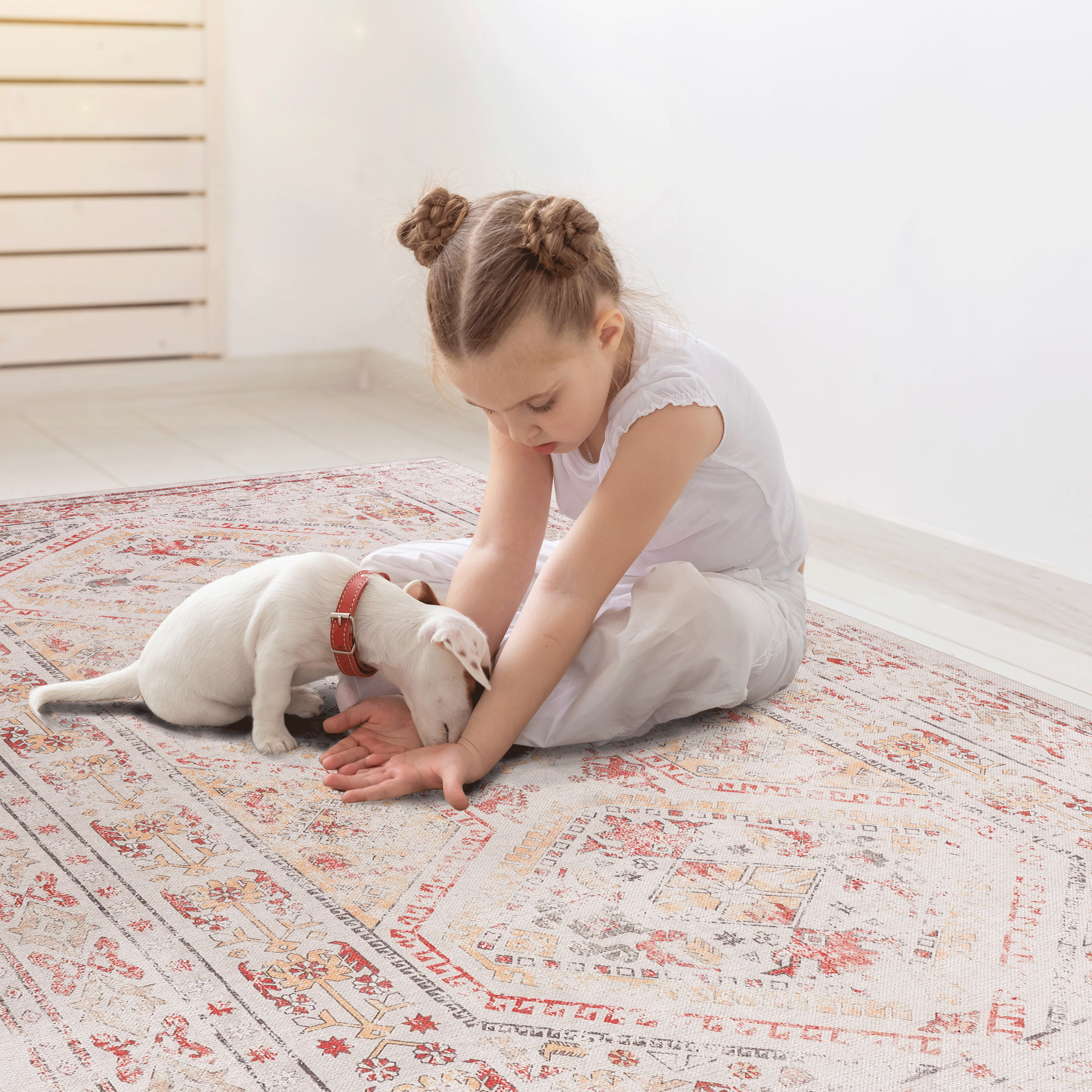 MAVAL Beige Washable Rug 2'6'' X 10' Runner Rug  Beige, 2'6'' X 10'