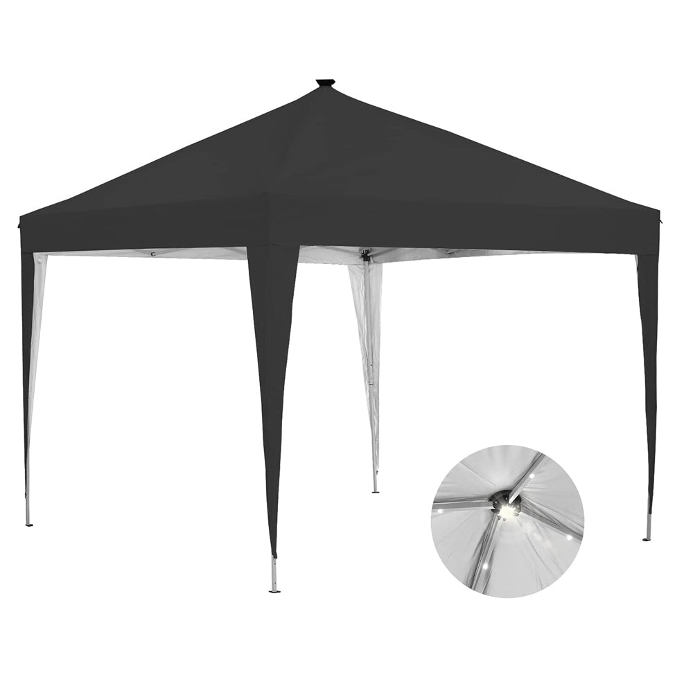 Ainfox 10 x 10 ft Pop-Up Canopy Tent Solar Power Led Light