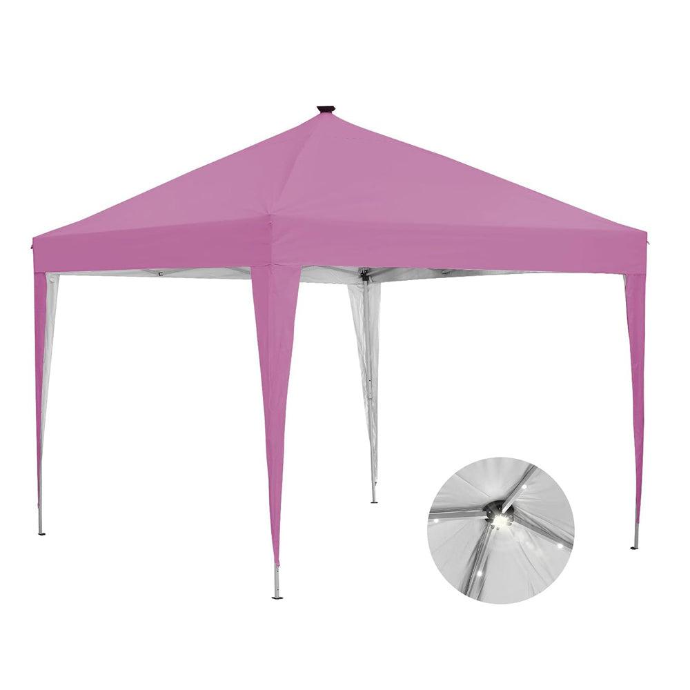 Ainfox 10 x 10 ft Pop-Up Canopy Tent Solar Power Led Light