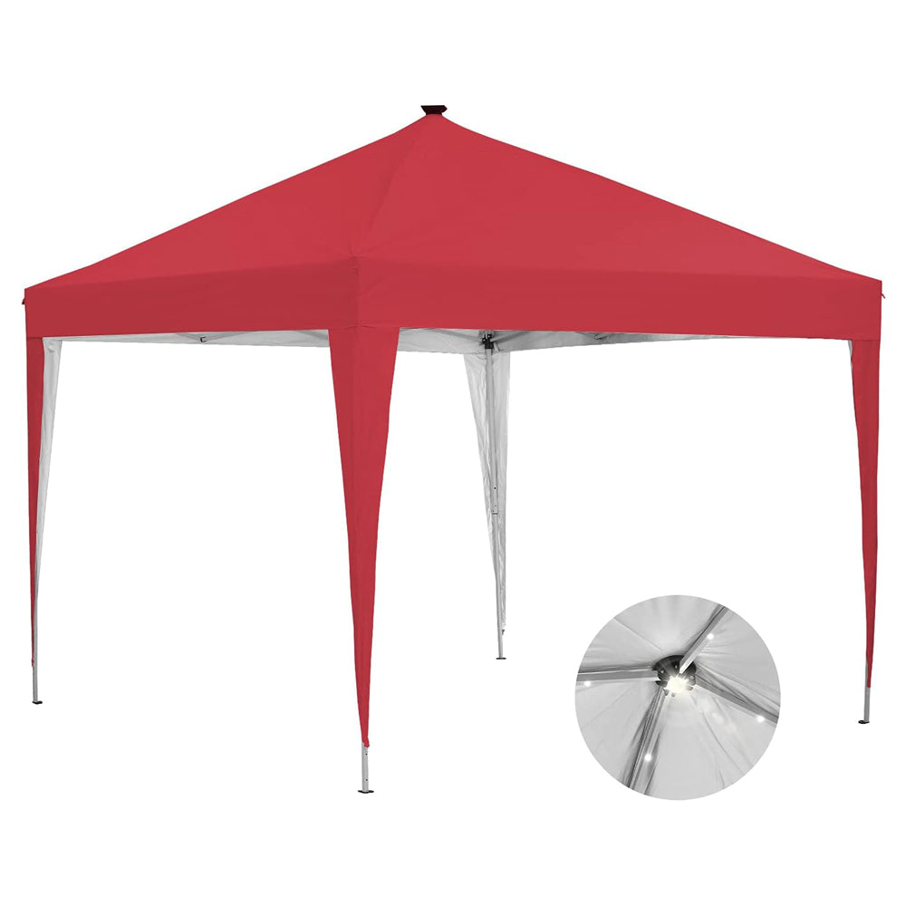 Ainfox 10 x 10 ft Pop-Up Canopy Tent Solar Power Led Light