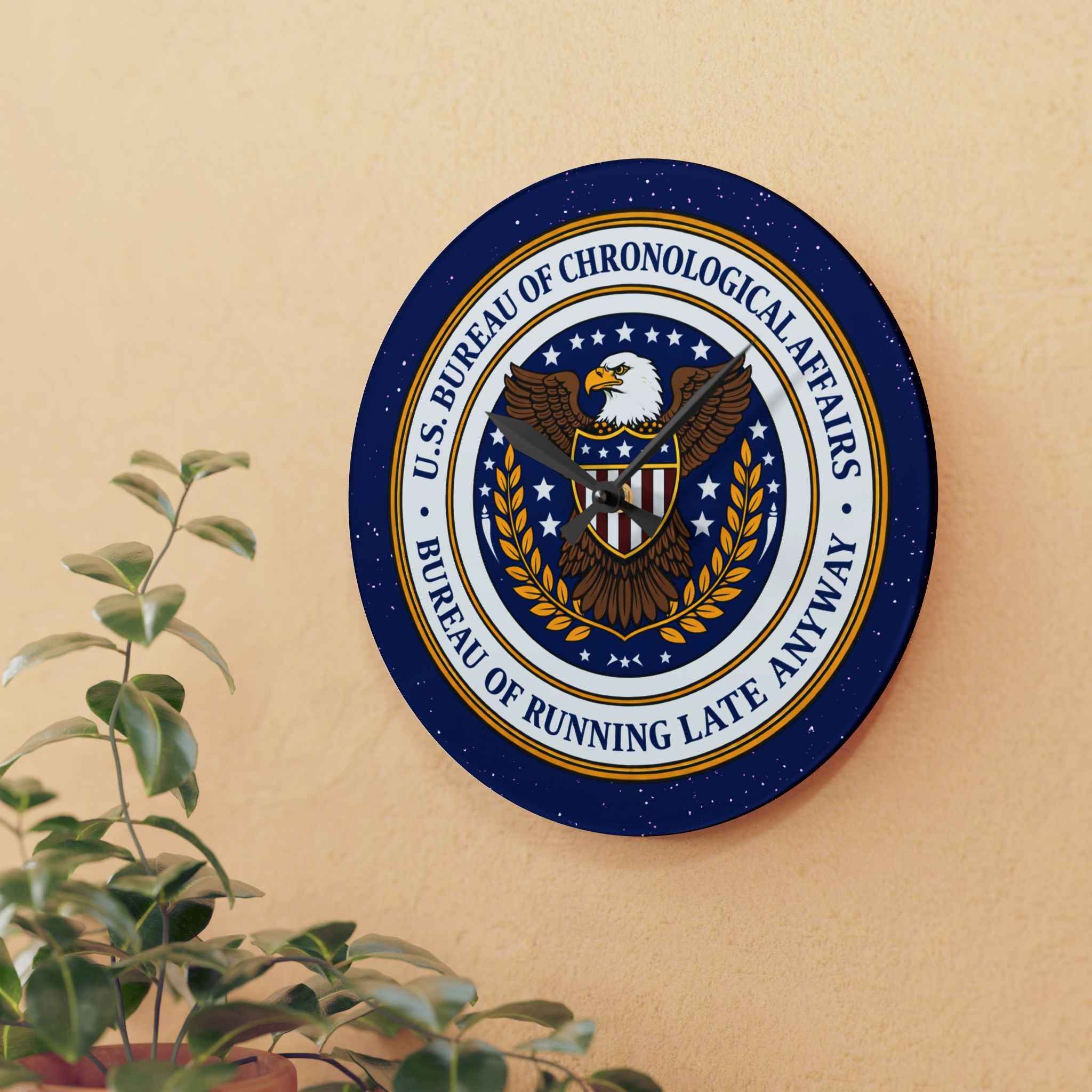 U.S. Bureau of Chronological Affairs Wall Clock