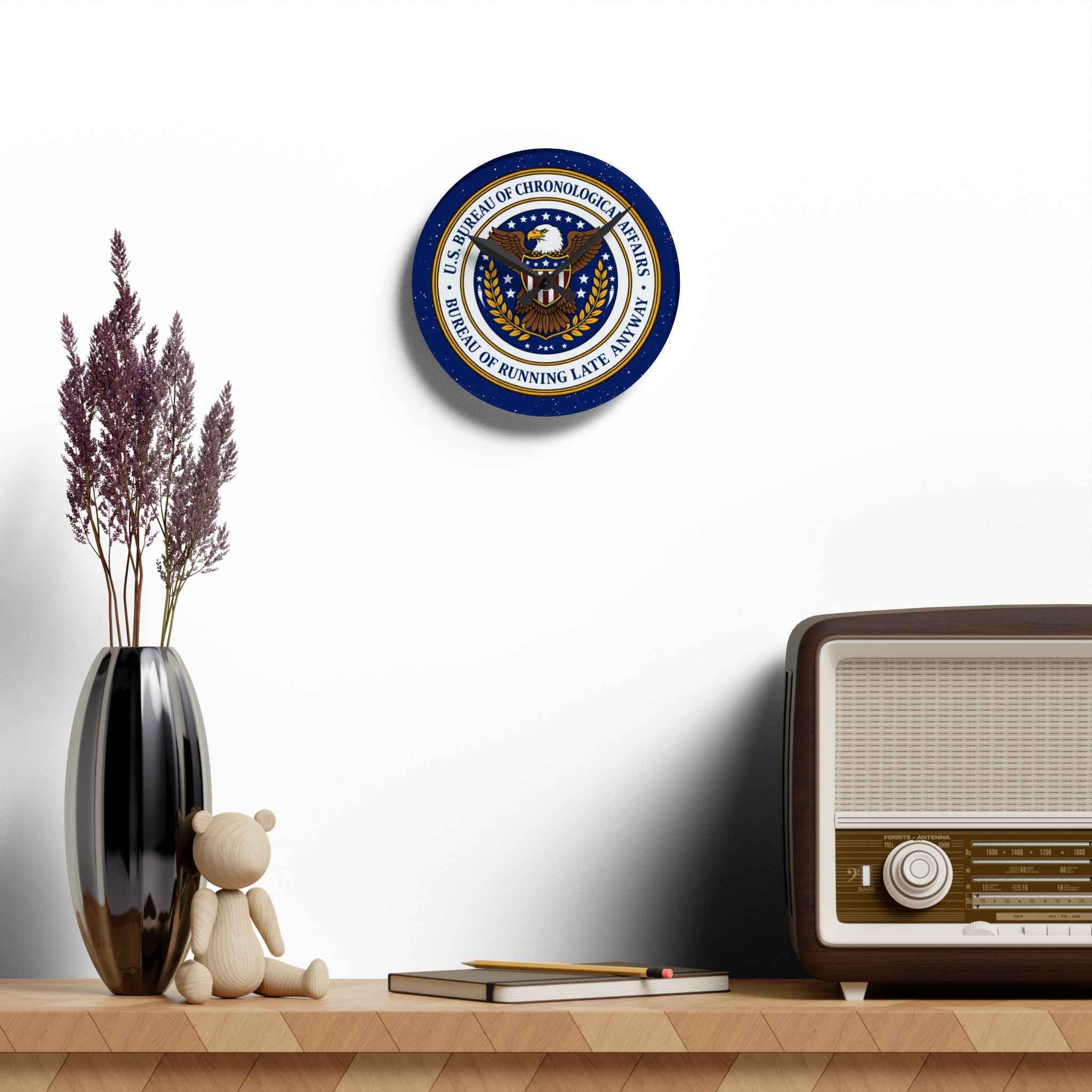 U.S. Bureau of Chronological Affairs Wall Clock