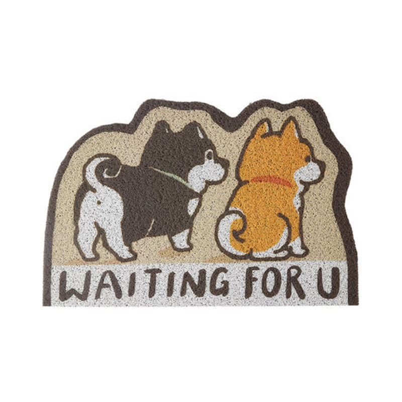 Cartoon Shiba Inu Dog Floor Mat