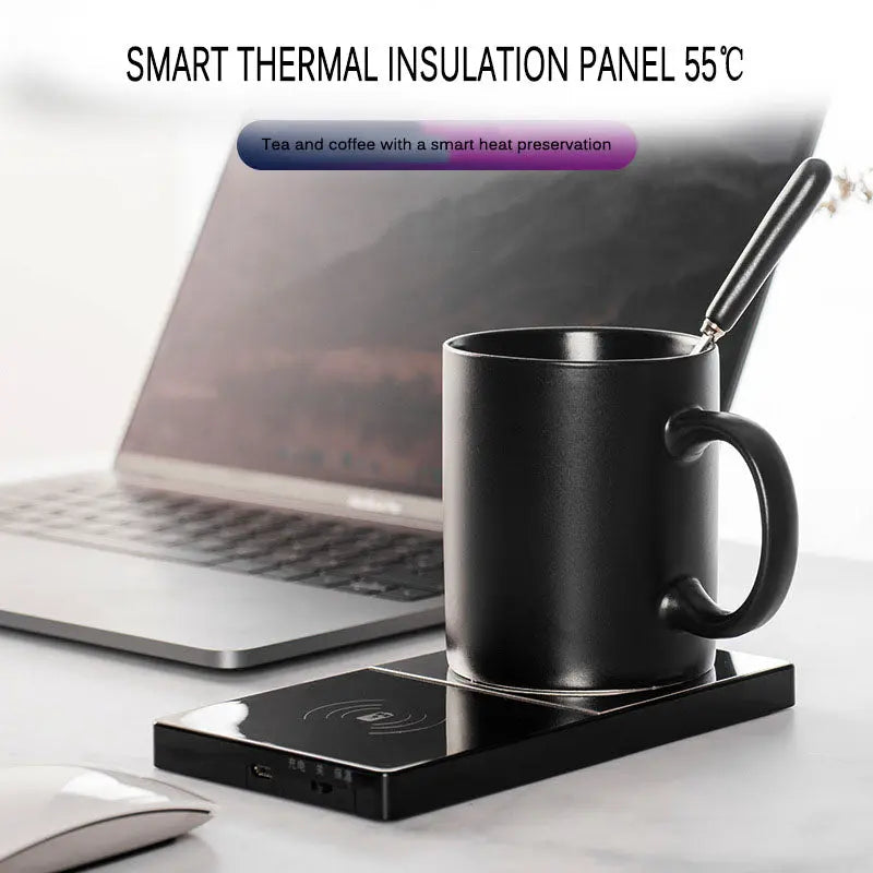 2 In 1  Wireless Heating Mug