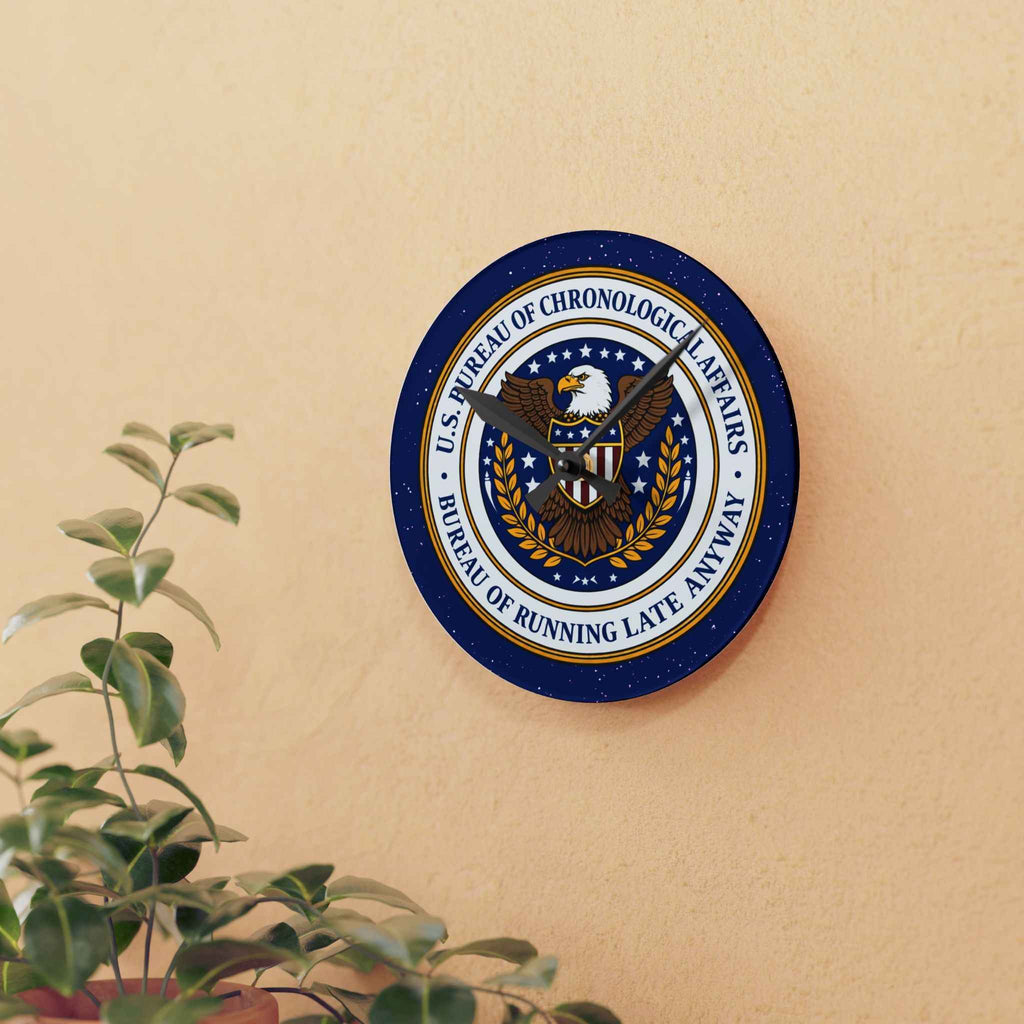 U.S. Bureau of Chronological Affairs Wall Clock
