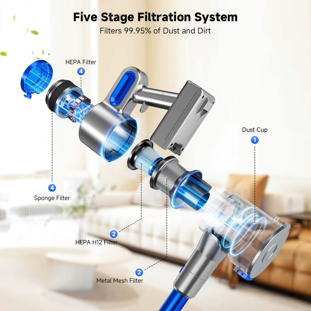 Cordless Vacuum Cleaner with LED Light