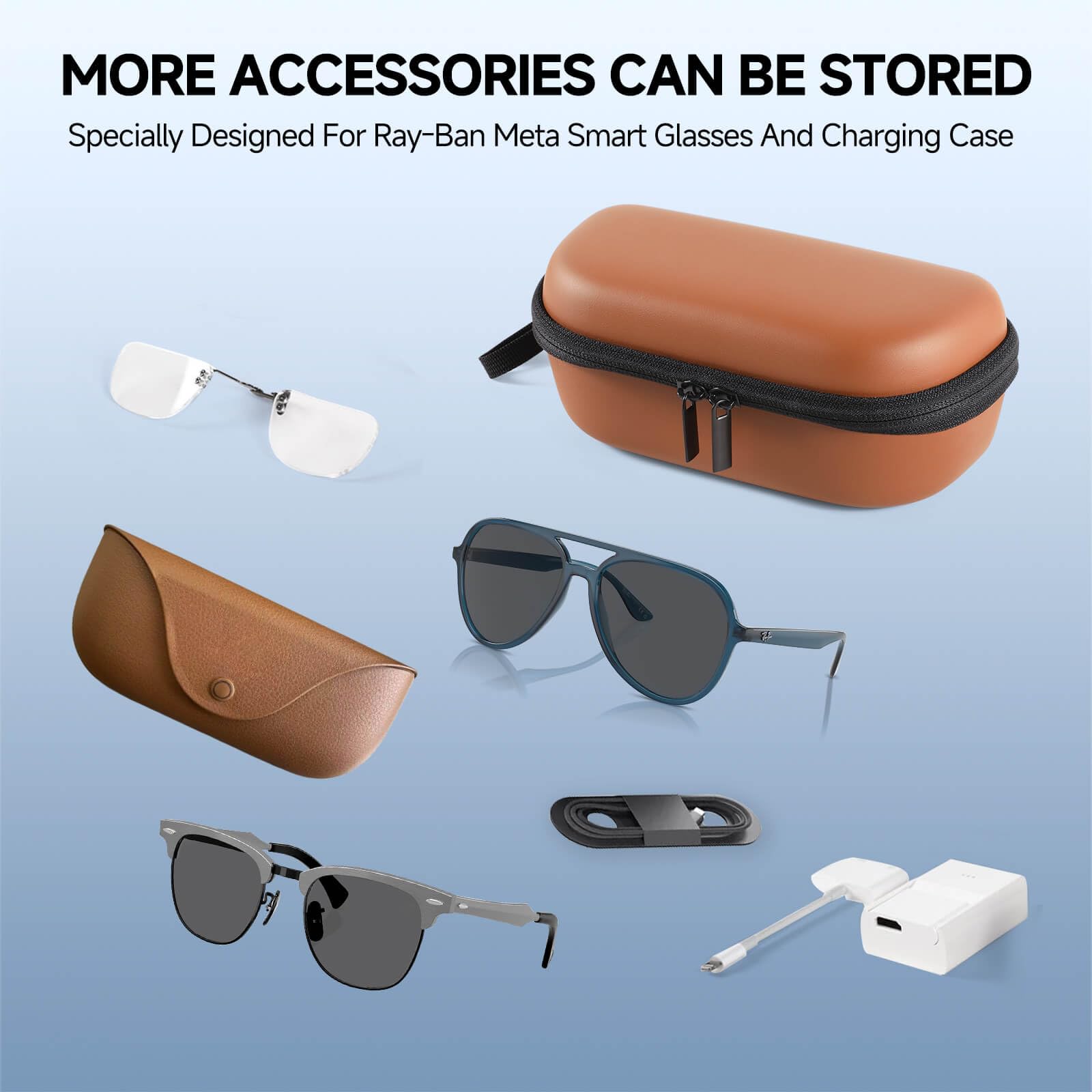 Glasses Case For Ray-Ban Meta Wayfarer/Skyler/Headliner