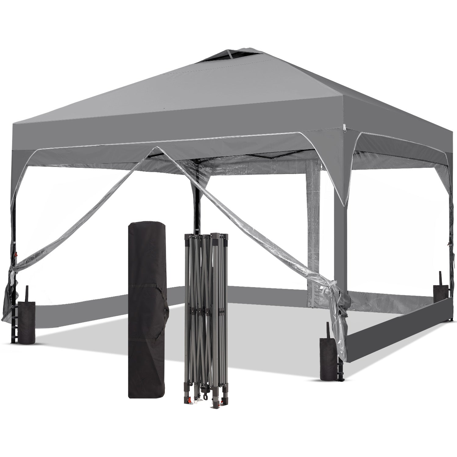 Ainfox 10ft x 10ft Pop Up Canopy Beach Tent