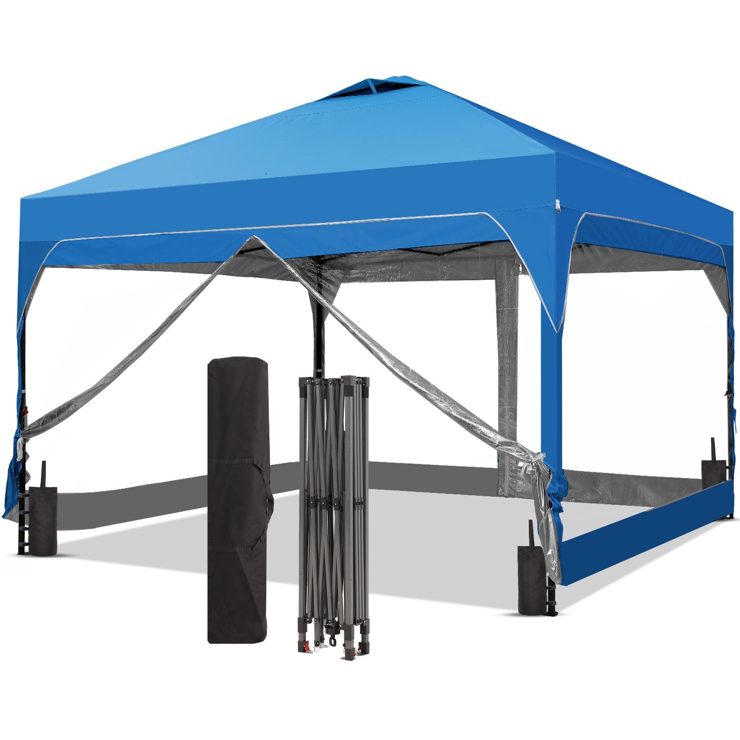 Ainfox 10ft x 10ft Pop Up Canopy Beach Tent