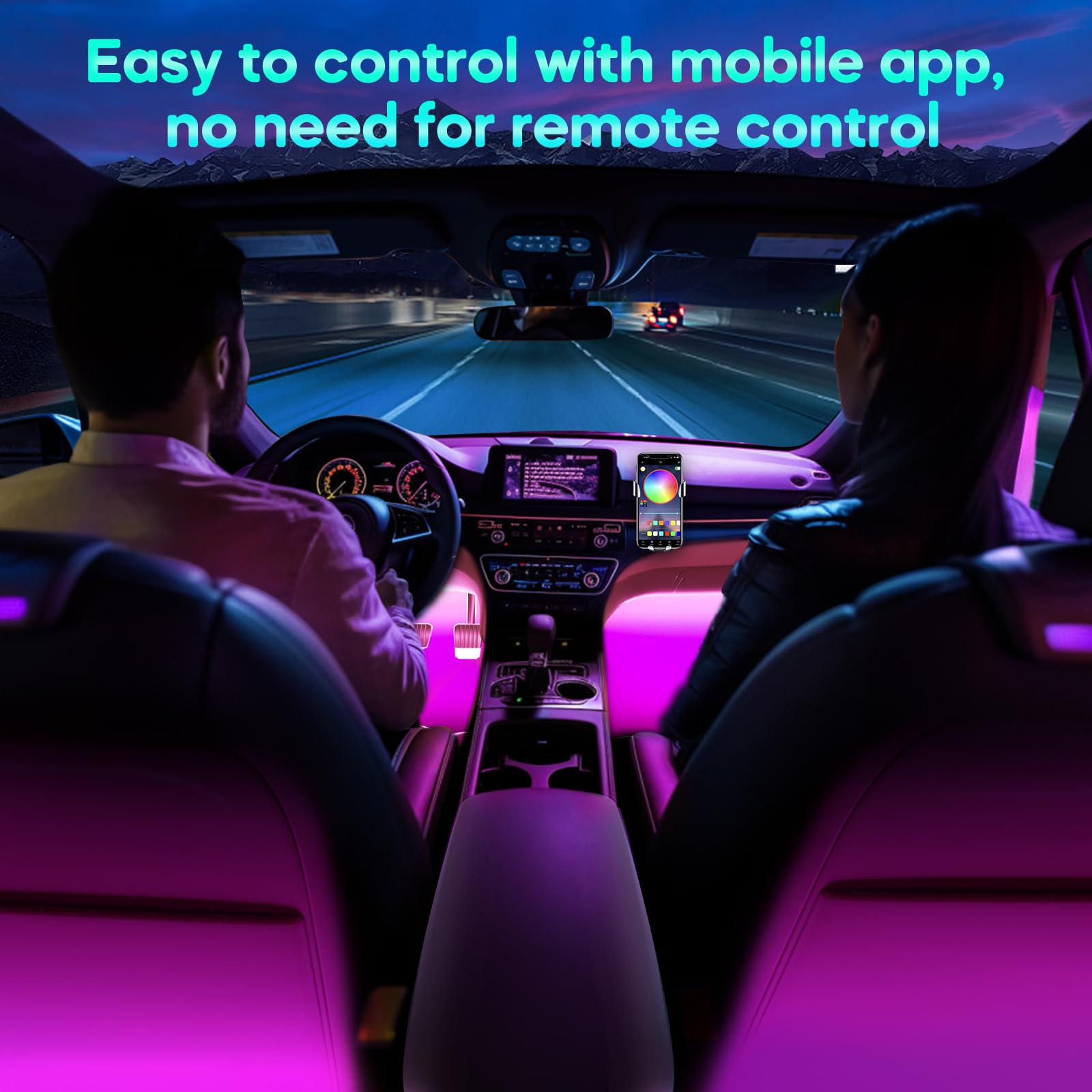Interior car LED Lights — Music Sync App