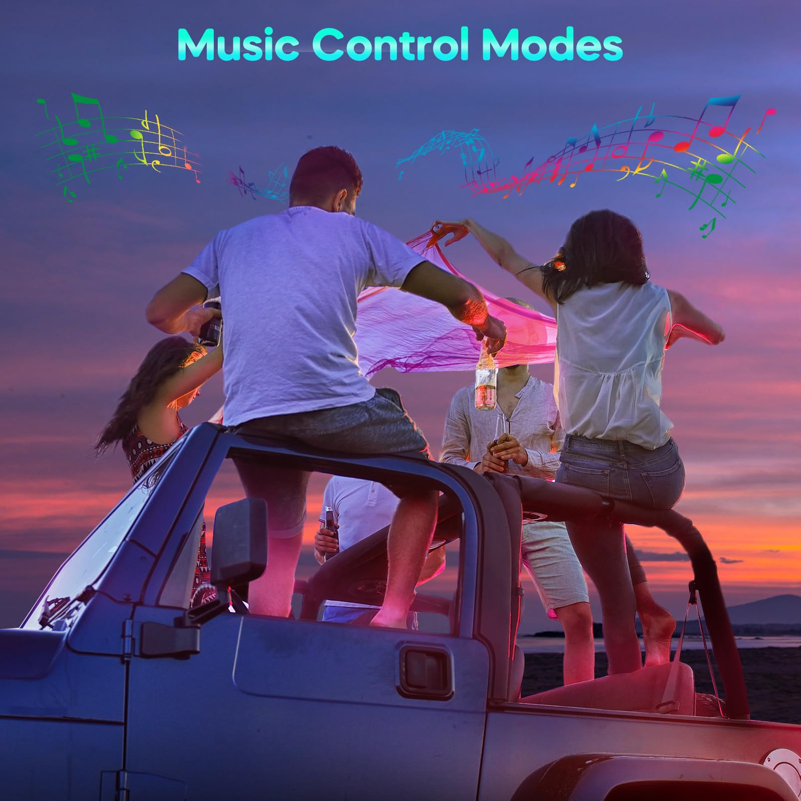 Interior car LED Lights — Music Sync App