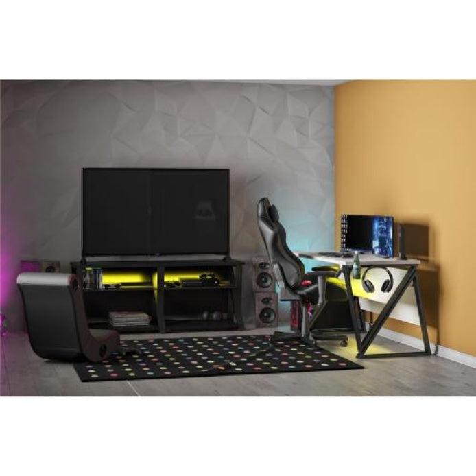 Genesis Adjustable Gaming Desk, White