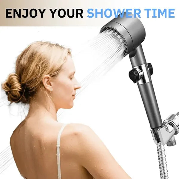 3-level Adjustable Handheld Shower Head, High-pressure Water Flow In Multiple Modes, 5 Filters, Suitable For Powerful Washing Of Hard Water, Wall-mounted Design To Enhance Bathroom Experience