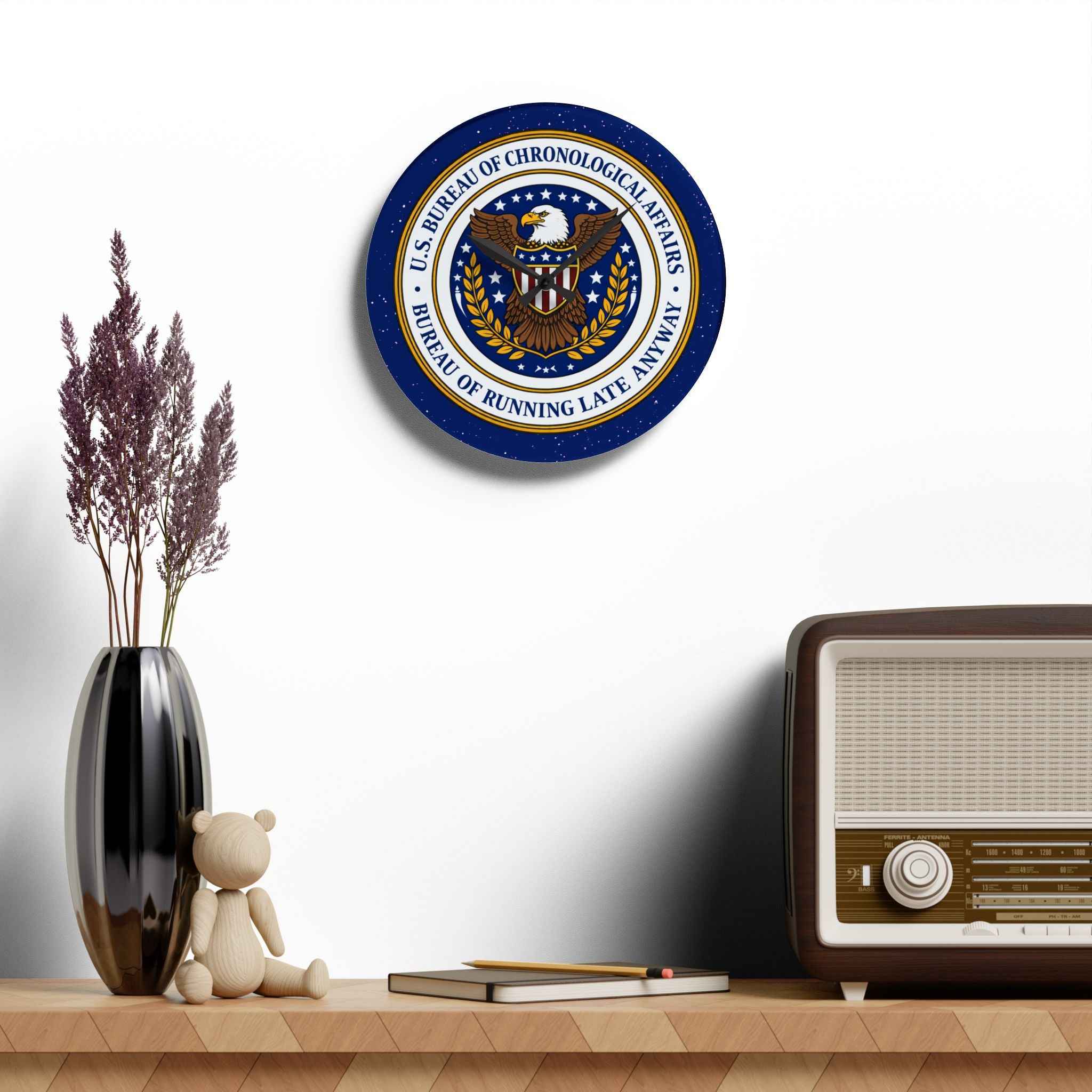 U.S. Bureau of Chronological Affairs Wall Clock