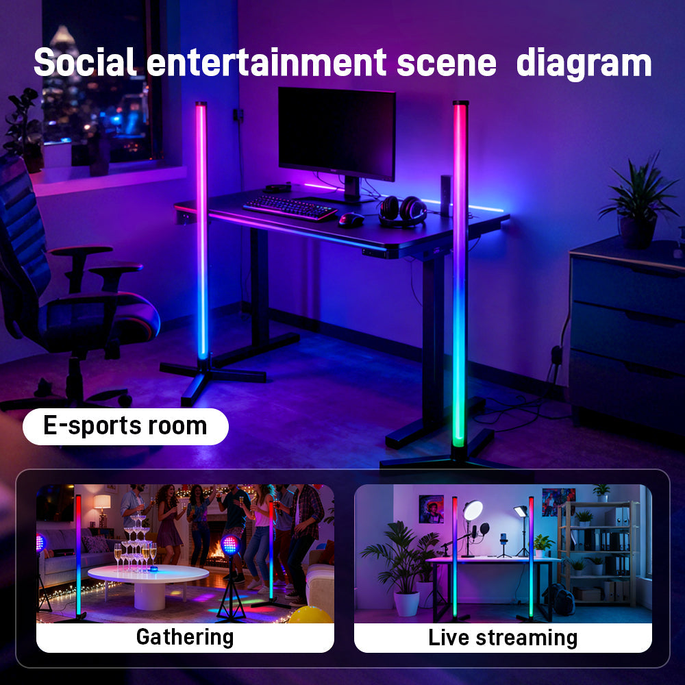 RGB LED Corner Floor Lamp