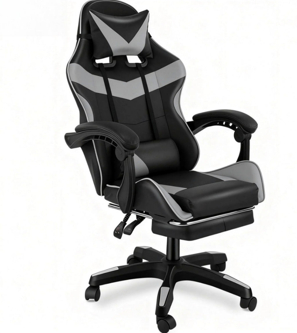 Massage Office Chair Gaming Computer Desk Swivel Recliner Chair Leather Footrest