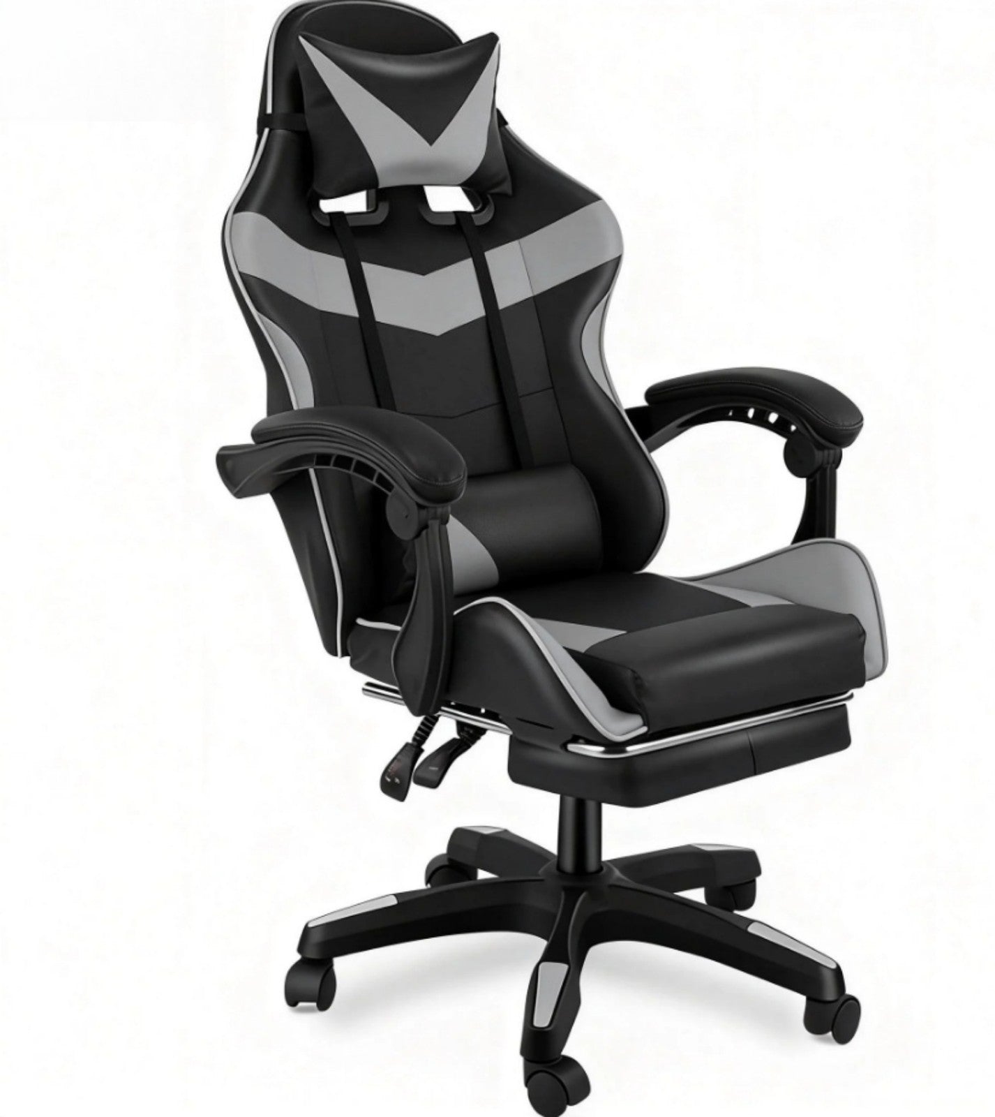 Massage Office Chair Gaming Computer Desk Swivel Recliner Chair Leather Footrest