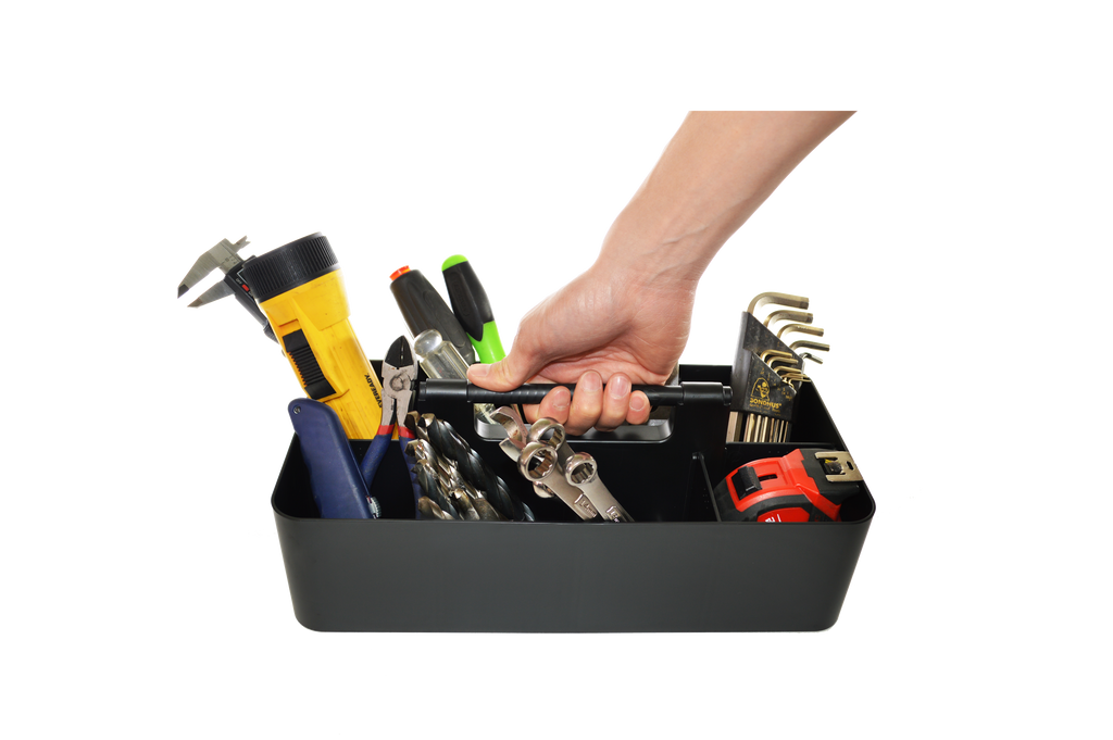 Stackable Portable Plastic Caddy with Handle