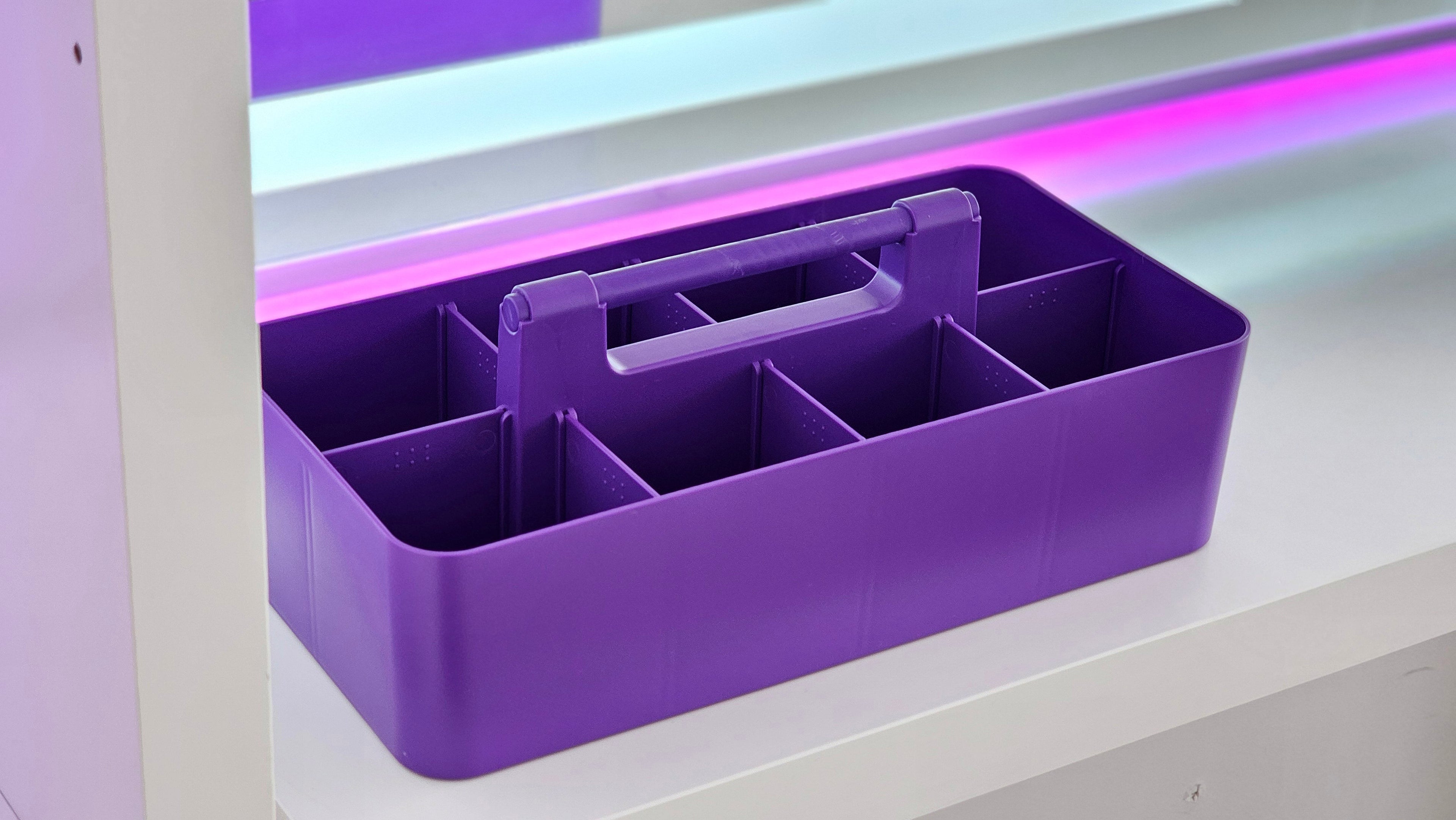 Stackable Portable Plastic Caddy with Handle