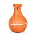 Essential Oil Diffuser 130ml Wood Grain Vase-Shaped