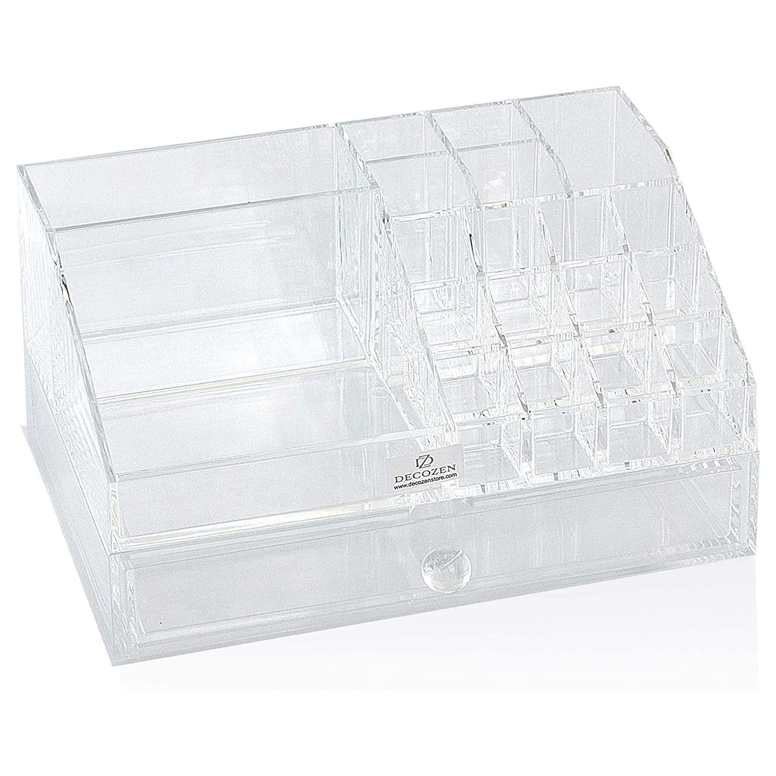 Clear Makeup Organizers Gift for Mom - 19 Slots and 1 Drawer