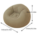Khaki Inflatable Sofa - Portable Round Lazy Sofa Chair