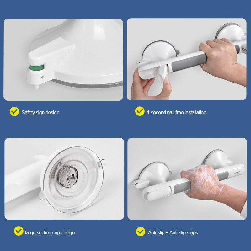 Safety Support Hand Rail Handle Bar Grip Grab Suction Bath Bathroom Shower R
