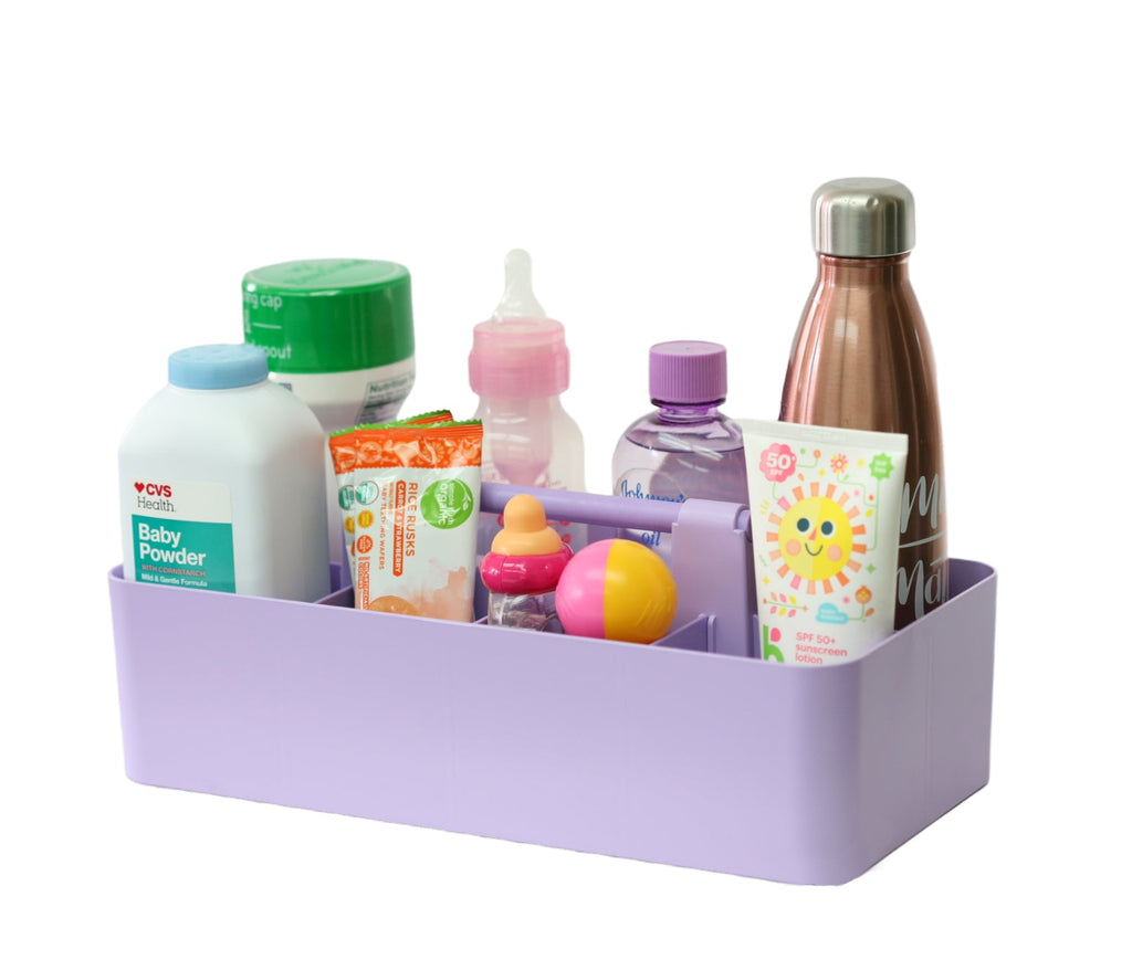 Stackable Portable Plastic Caddy with Handle