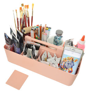 Stackable Portable Plastic Caddy with Handle