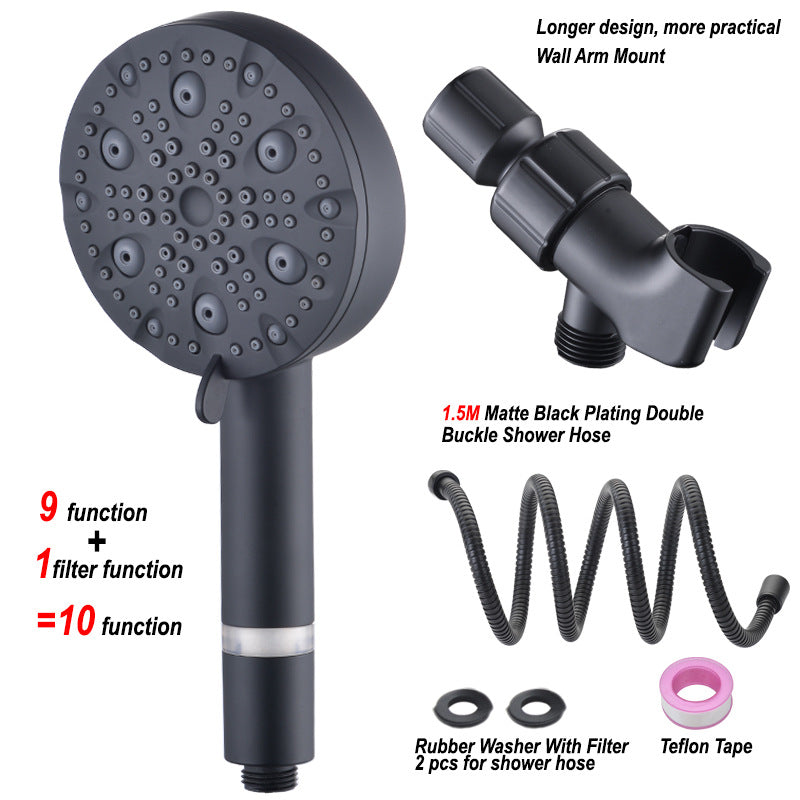 Multifunctional Hand-held Shower Head Set With Filter Supercharging