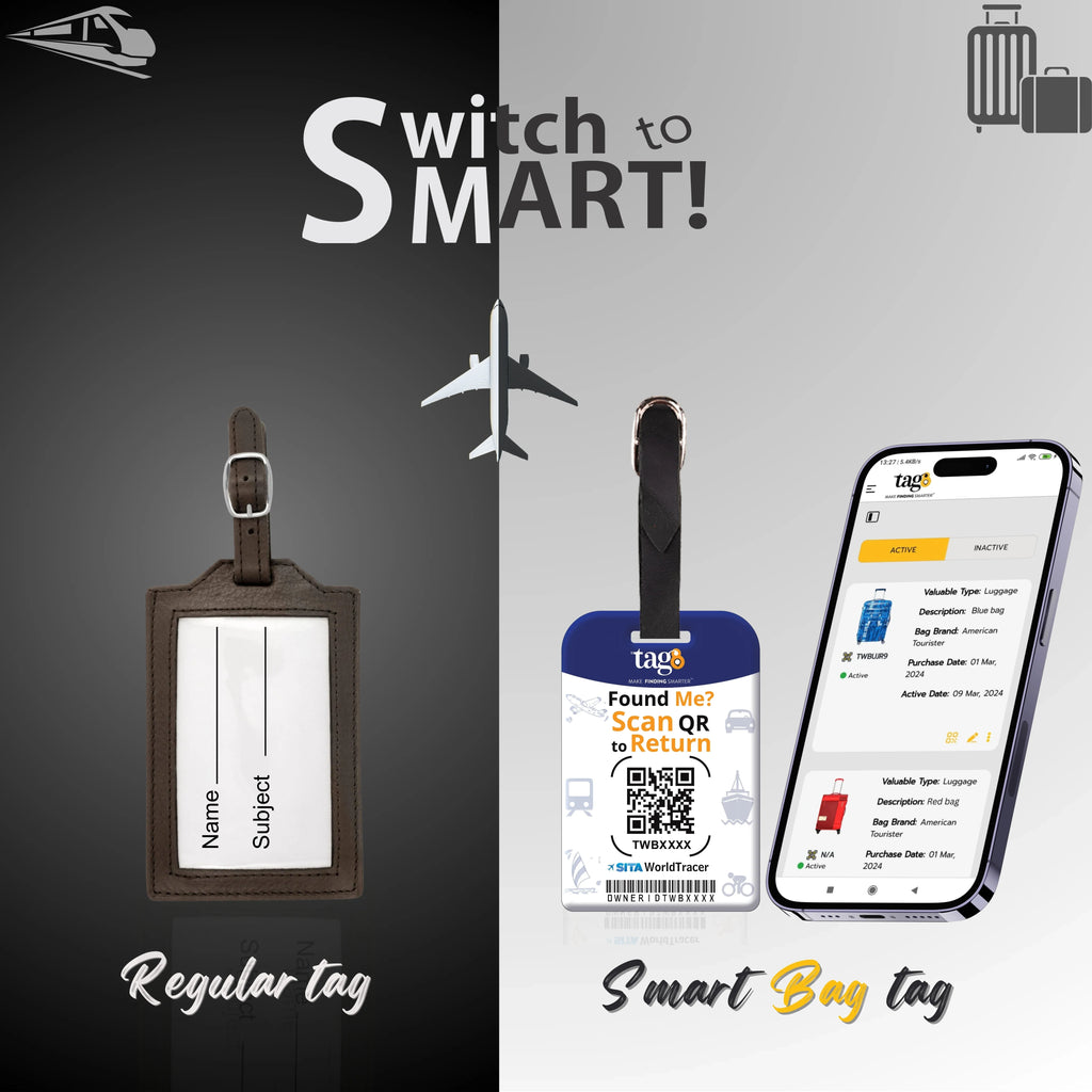 Smart Bag Security Tag - France Flag [Pack 2]