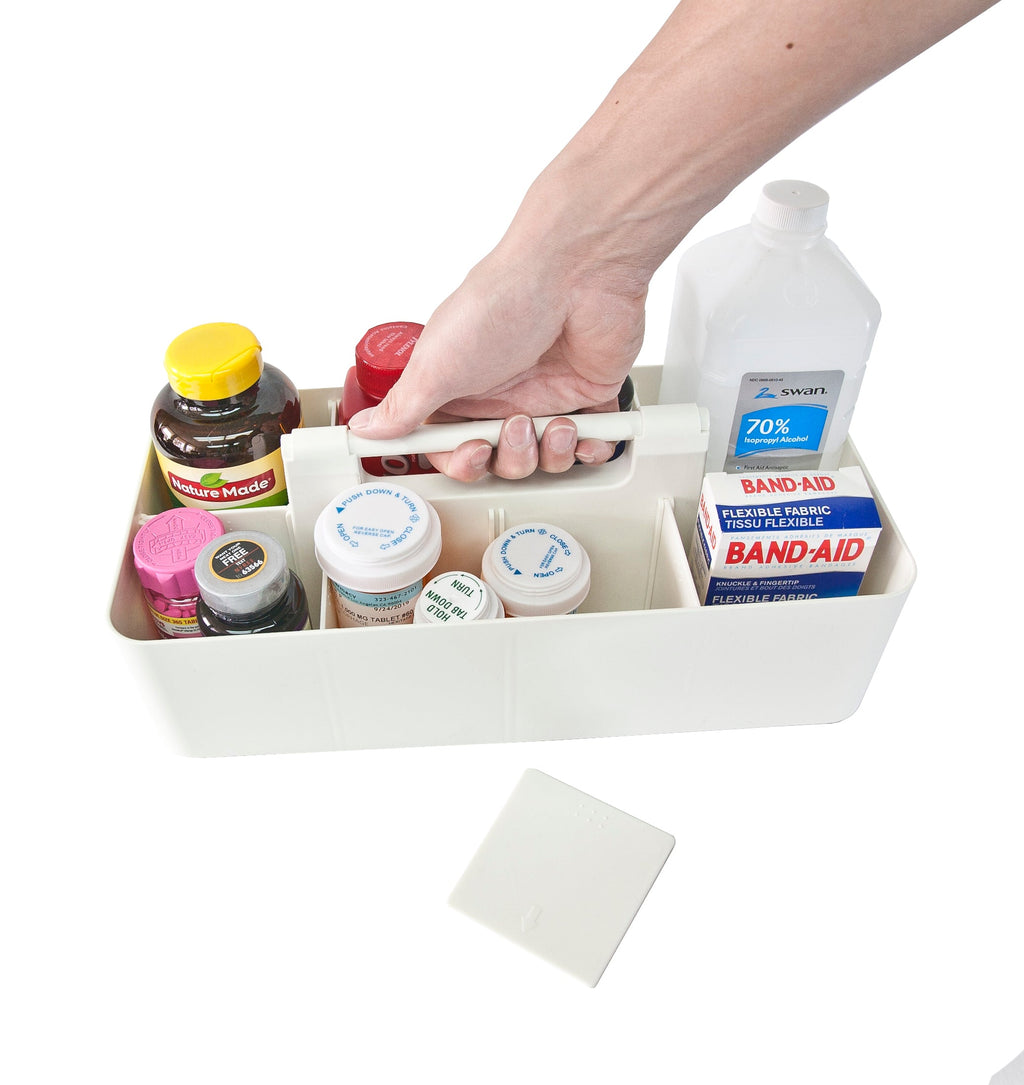 Stackable Portable Plastic Caddy with Handle